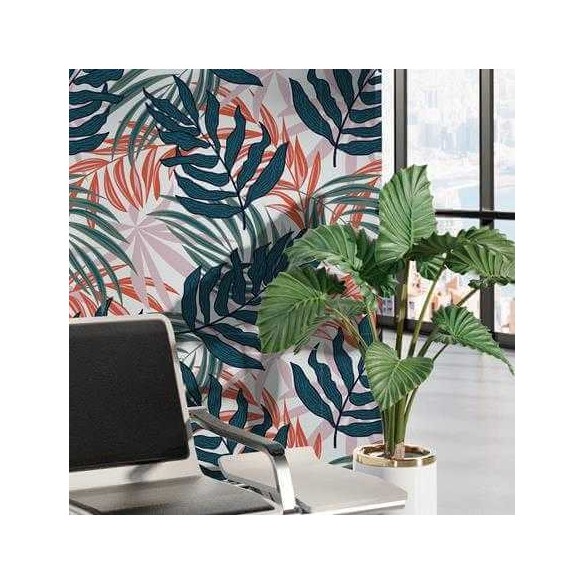 Papel de Parede Adesivo Folhas N786