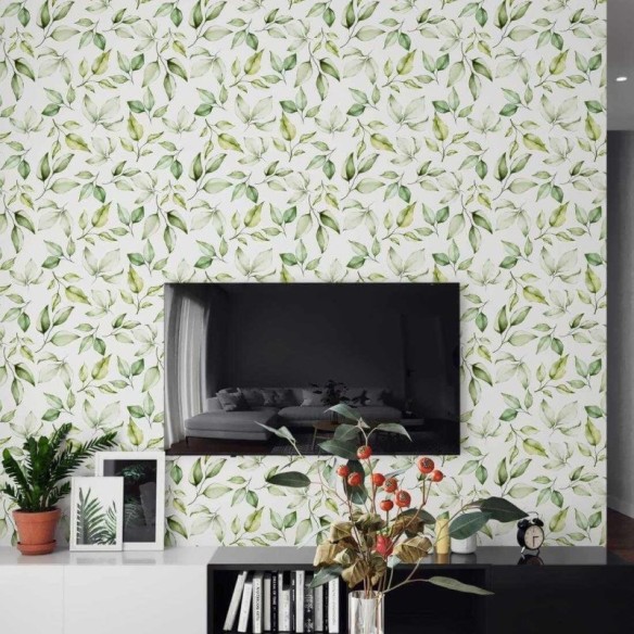 Papel de Parede Adesivo Folhas N840