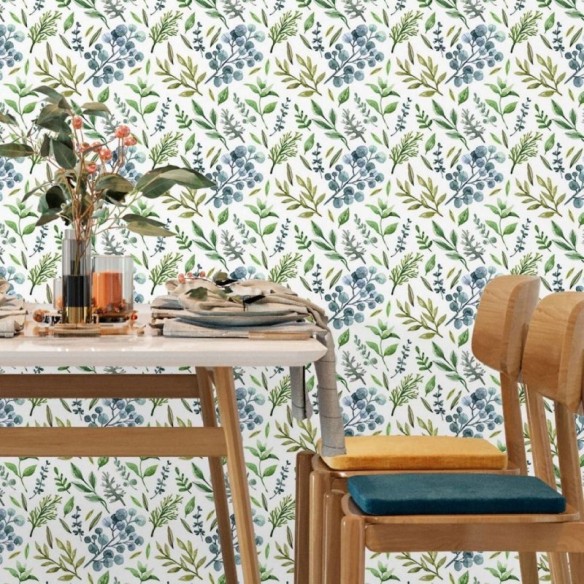 Papel de Parede Adesivo Folhas Natureza N017068