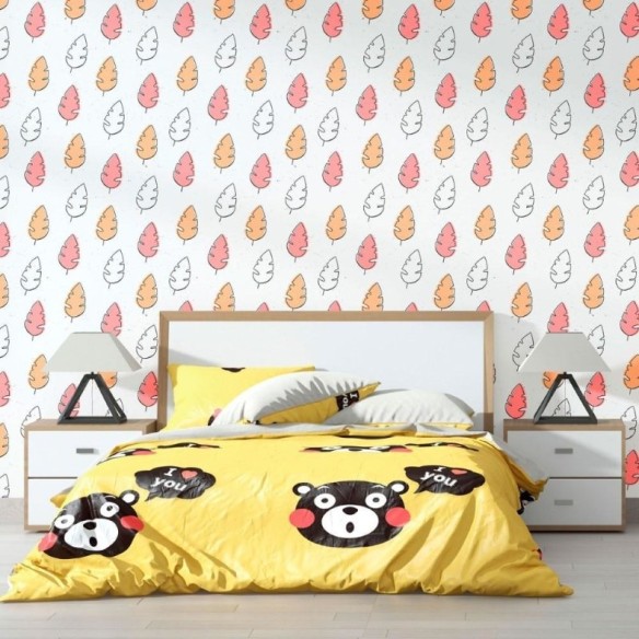 Papel de Parede Adesivo Folhas Outono N012092