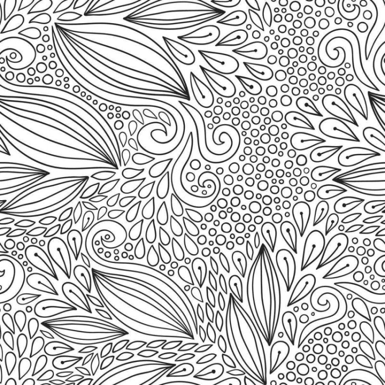 Papel de Parede Adesivo Folhas Para Colorir N04032