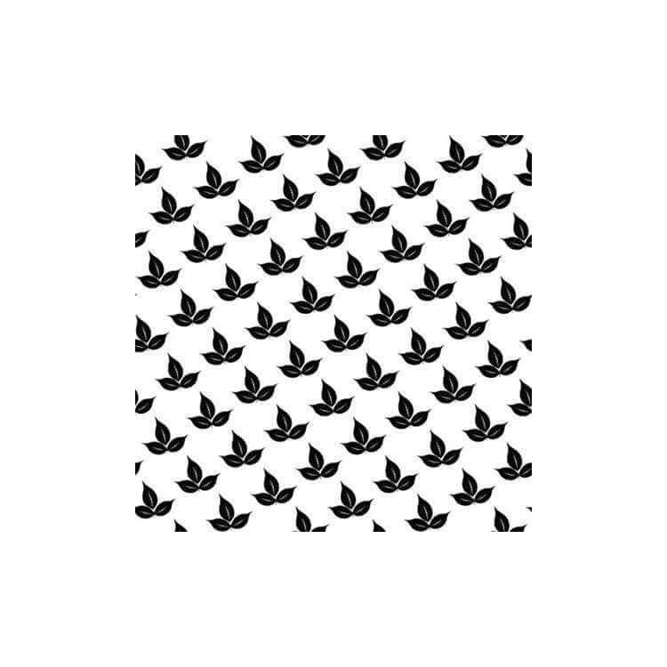 Papel de Parede Adesivo Folhas Preto e Branco 468