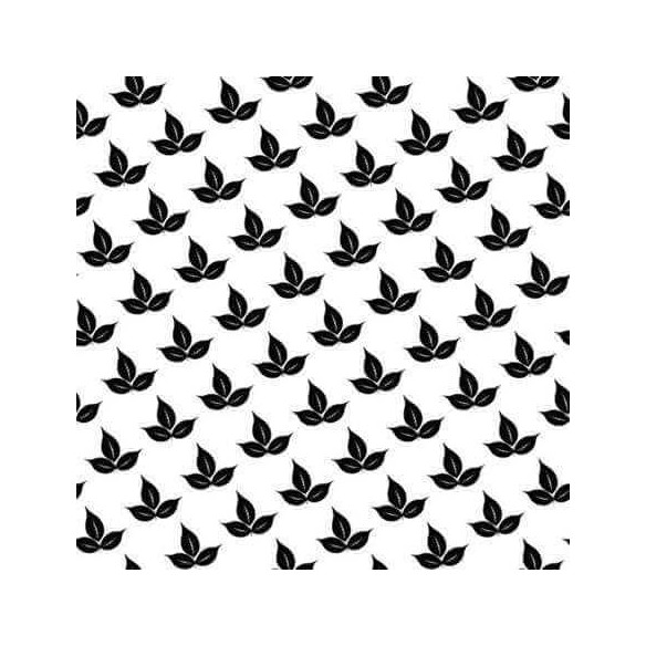 Papel de Parede Adesivo Folhas Preto e Branco 468