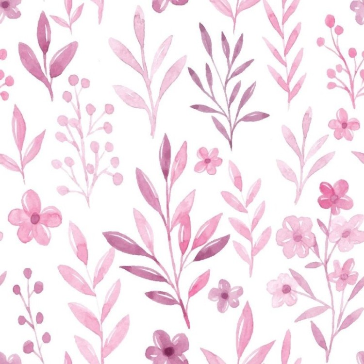 Papel de Parede Adesivo folhas rosadas N014105