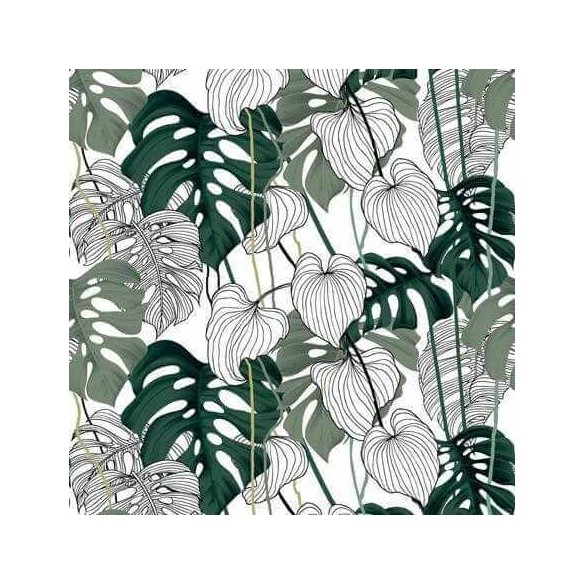 Papel de Parede Adesivo Folhas Tropicais  1082605888