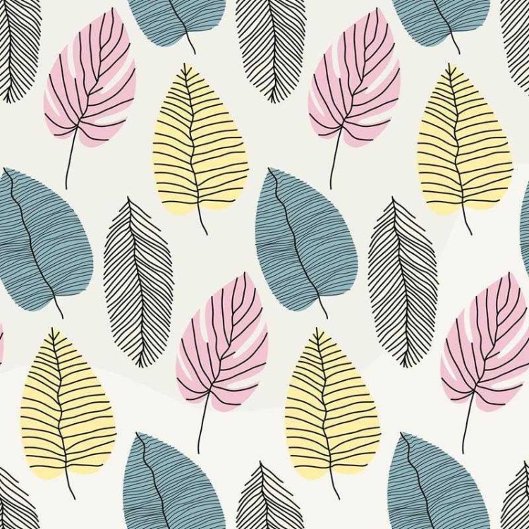 Papel de Parede Adesivo Folhas Tropicais...