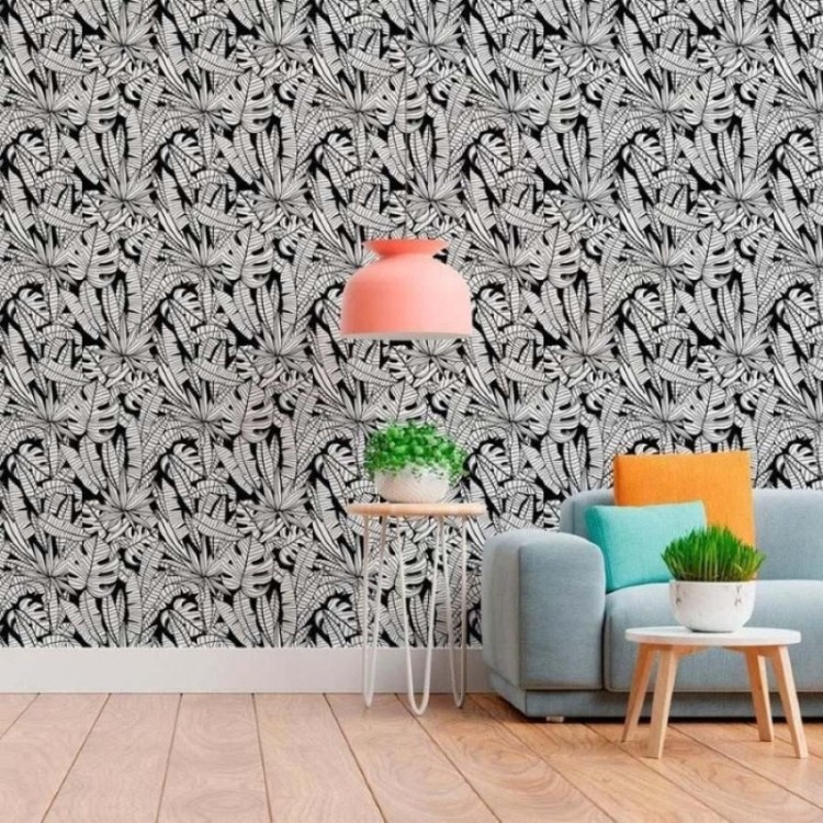 Papel de Parede Adesivo Folhas Tropicais N011138