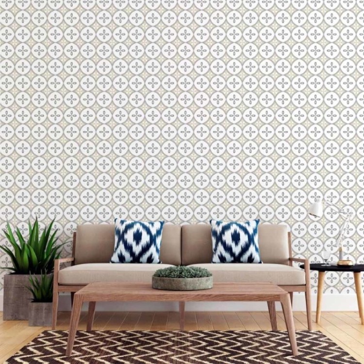 Papel de Parede Adesivo Abstrato Azulejo N015177