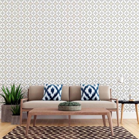 Papel de Parede Adesivo Abstrato Azulejo N015177