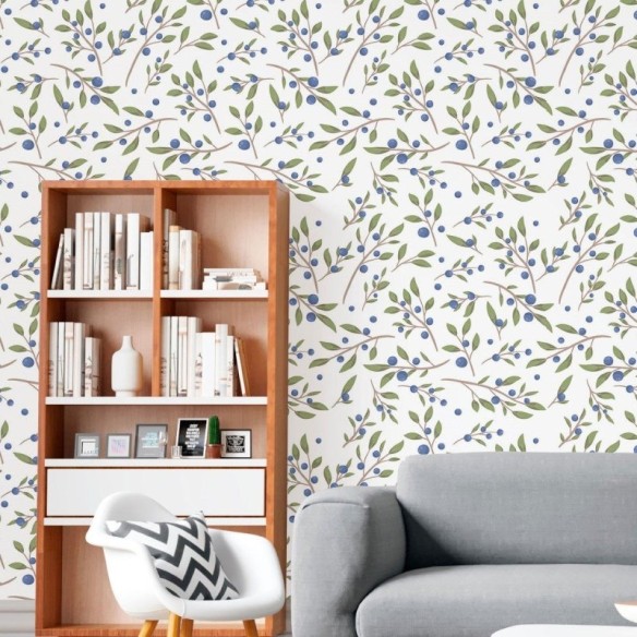 Papel de Parede Adesivo Folhas Tropicais N016024