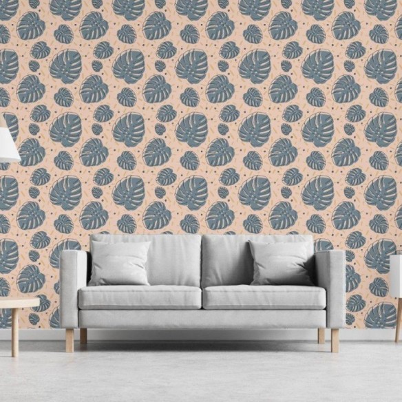 Papel de Parede Adesivo Folhas Tropicais N019004