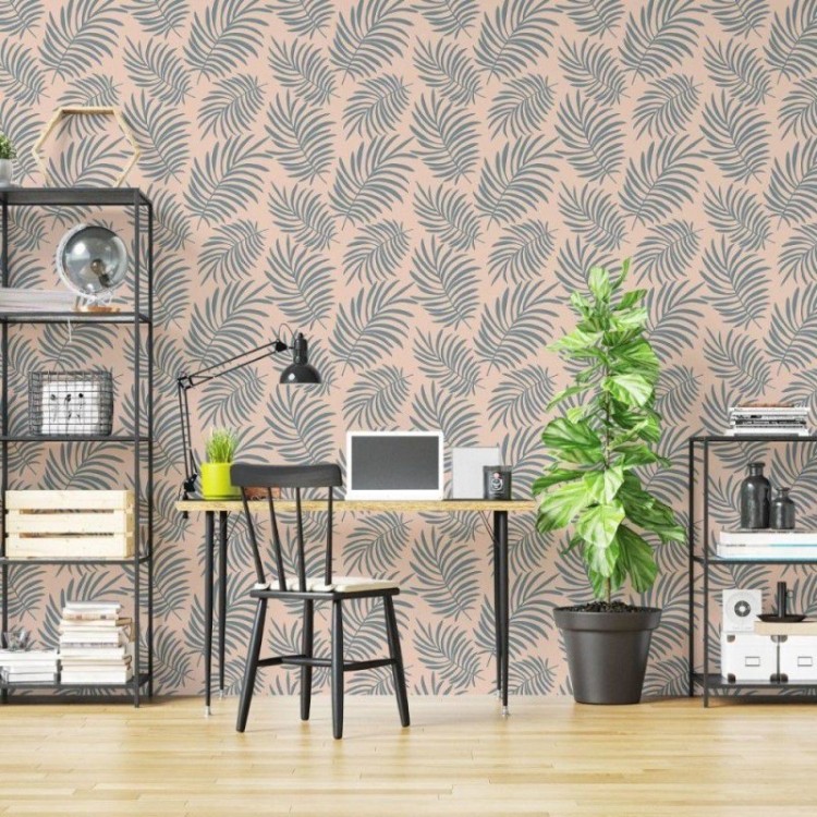 Papel de Parede Adesivo Folhas Tropicais N019005