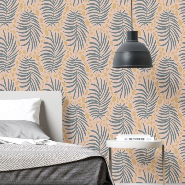 Papel de Parede Adesivo Folhas Tropicais N019007