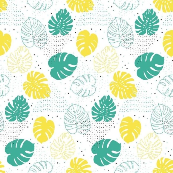 Papel de Parede Adesivo Folhas Tropicais N08048