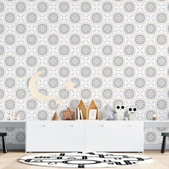 Papel de Parede Adesivo Abstrato Azulejo N015181