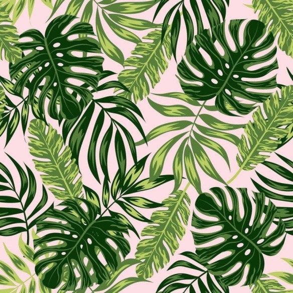 Papel de Parede Adesivo Folhas Verdes N03126