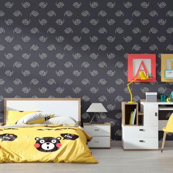 Papel de Parede Adesivo Folhas Vintage N012141