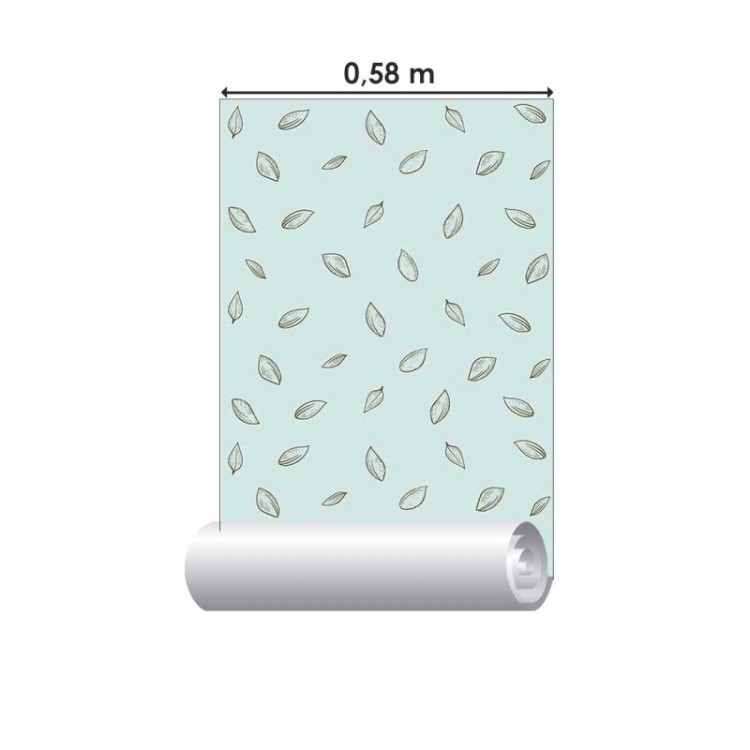 Papel de Parede Adesivo Folhos Minimalistas...