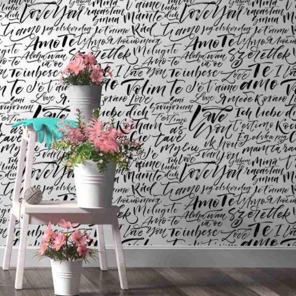 Papel de Parede Adesivo Frases Romance 152193864