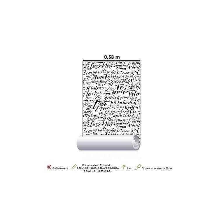 Papel de Parede Adesivo Frases Romance 152193864