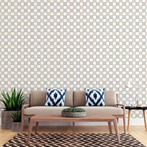 Papel de Parede Adesivo Abstrato Azulejo N015184