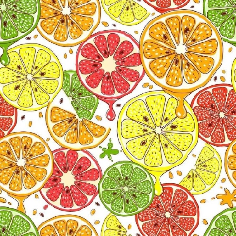 Papel de Parede Adesivo Frutas Cítricas N013060