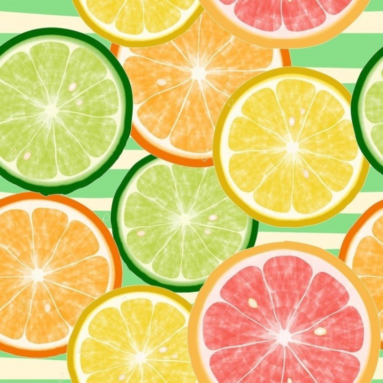 Papel de Parede Adesivo Frutas Cítricas N013191
