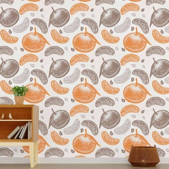 Papel de Parede Adesivo Frutas Cítricas N015083