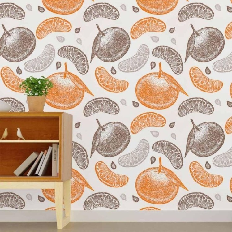 Papel de Parede Adesivo Frutas Cítricas N015083