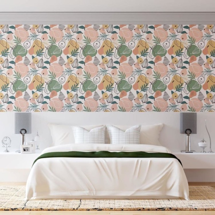 Papel de Parede Adesivo Frutas e geoides N08203