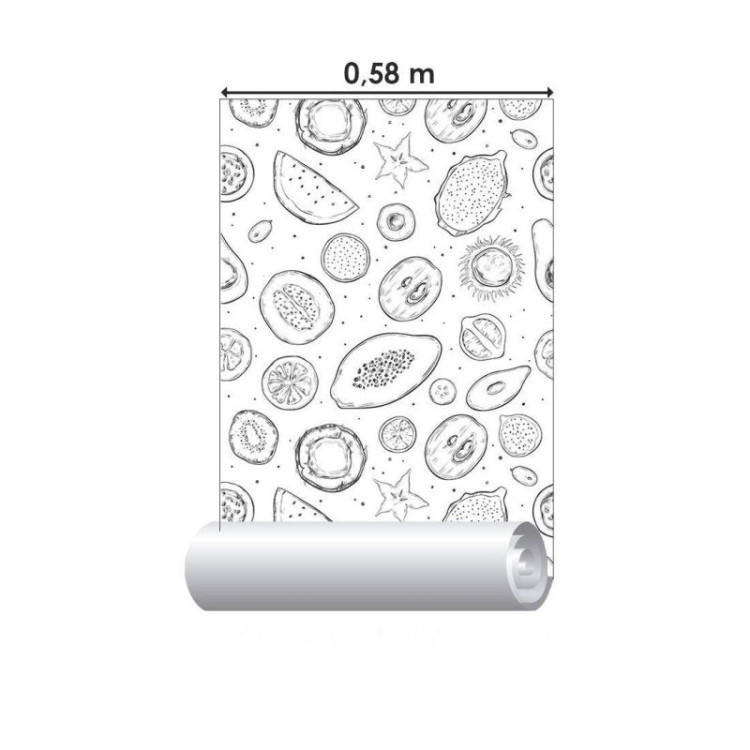Papel de Parede Adesivo frutas exóticas N014083
