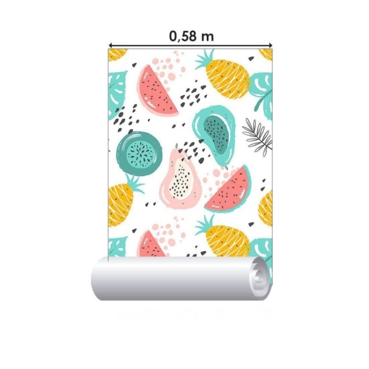 Papel de Parede Adesivo Frutas Tropicais N012051