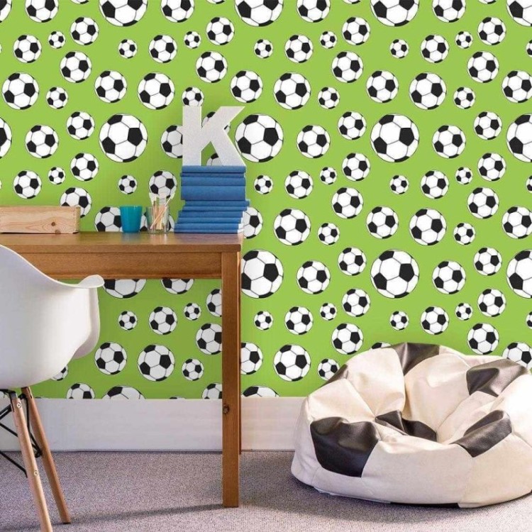 Papel de Parede Adesivo Futebol Verde 111133271