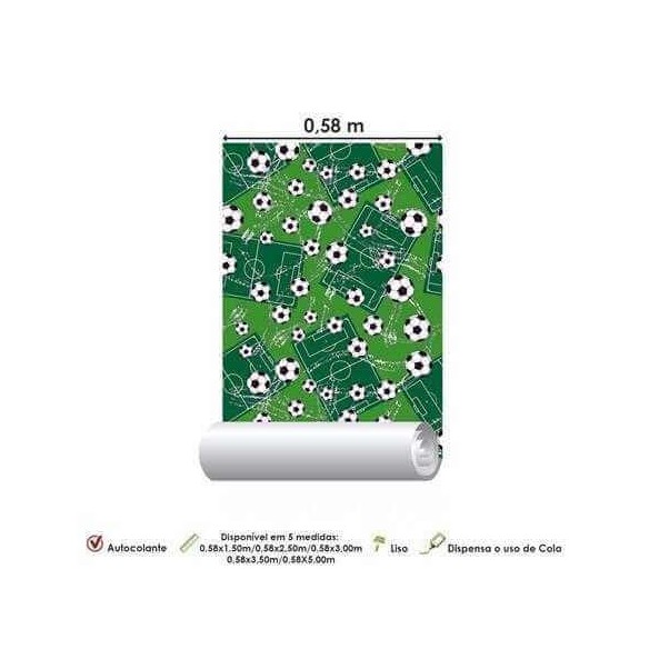 Papel de Parede Adesivo Futebol Verde 160280435