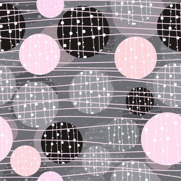 Papel de Parede Adesivo Abstrato Bolinhas e Traços N013004
