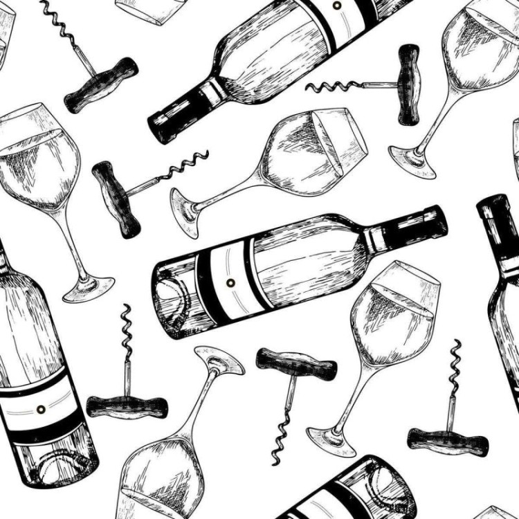 Papel de Parede Adesivo Garrafas de vinho N03111