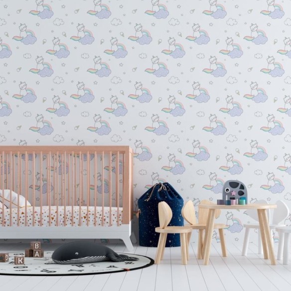 Papel de Parede Adesivo Gatinho nas núvens N08209