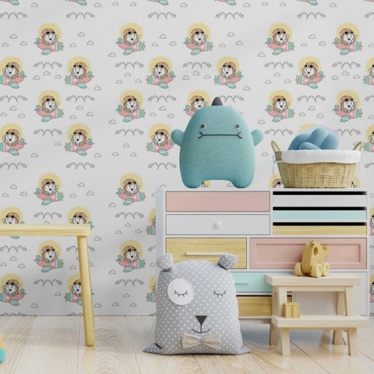 Papel de parede gatinhos kawaii lilás