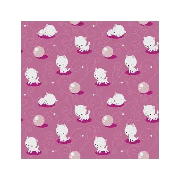 Papel de Parede Adesivo Gatinhos Branco 76877941