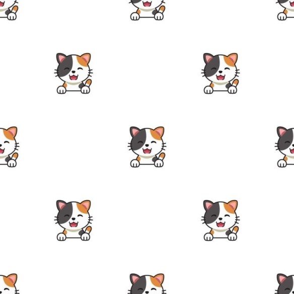 Papel de Parede Adesivo Gatinhos Cartoon N08023
