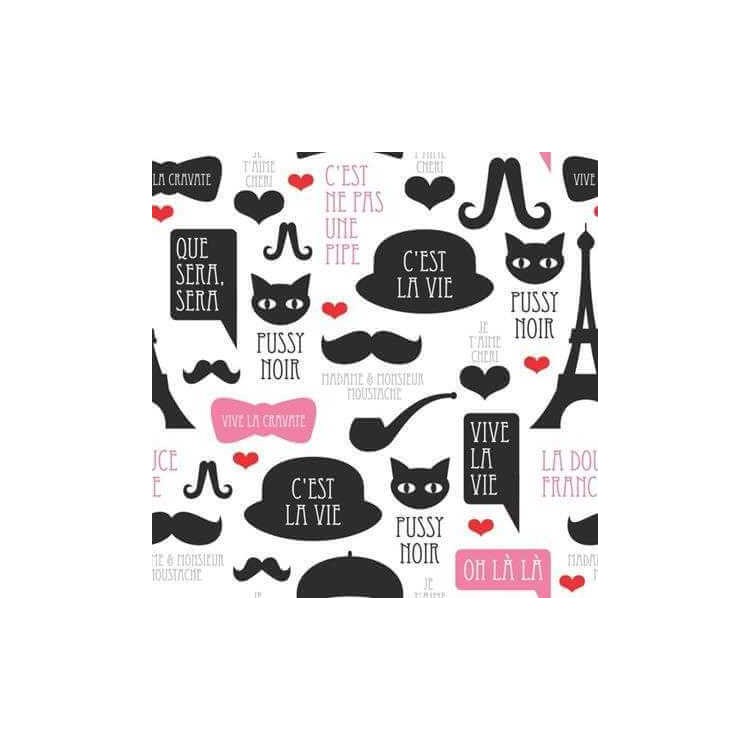 Papel de Parede Adesivo Gato Paris 121962679