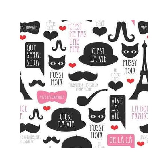 Papel de Parede Adesivo Gato Paris 121962679