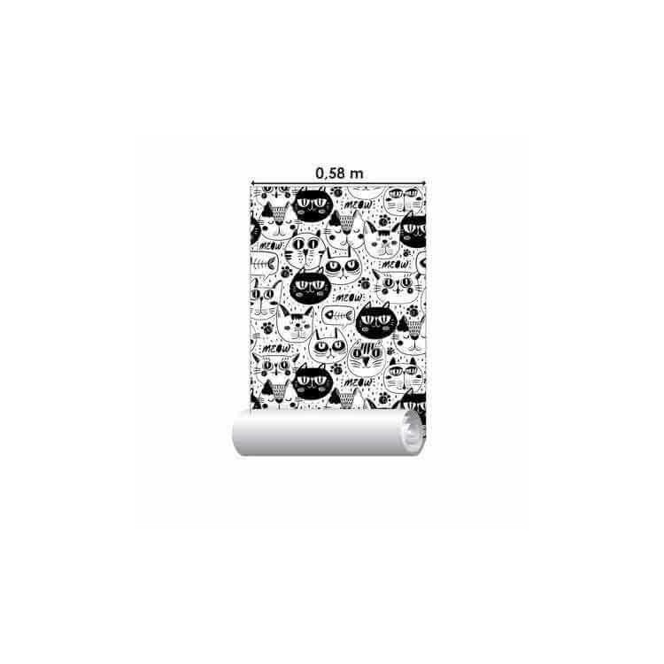Papel de Parede Adesivo Gato Preto Tumblr 525647