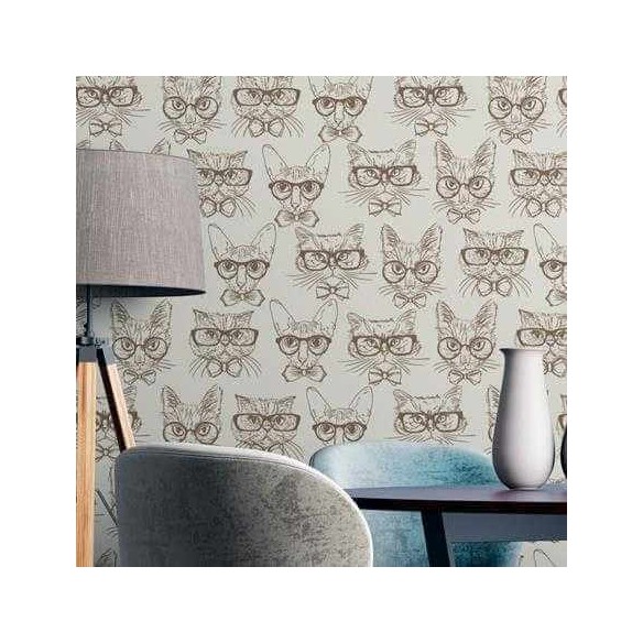 Papel de Parede Adesivo Gatos N3911