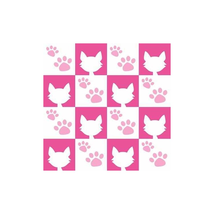 Papel de Parede Adesivo Gatos Rosa 12