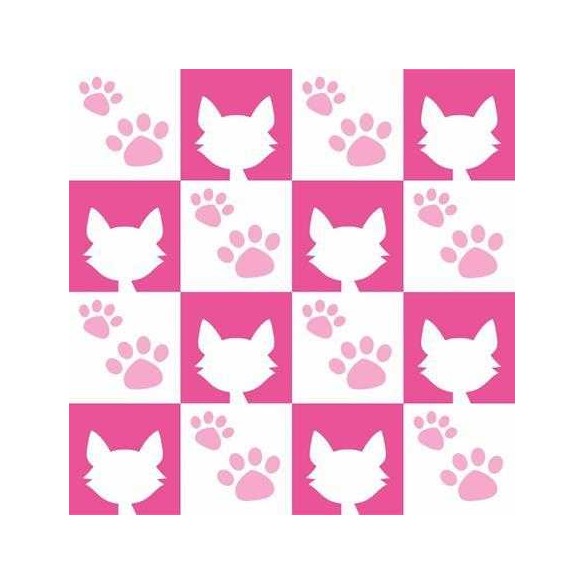 Papel de Parede Adesivo Gatos Rosa 12