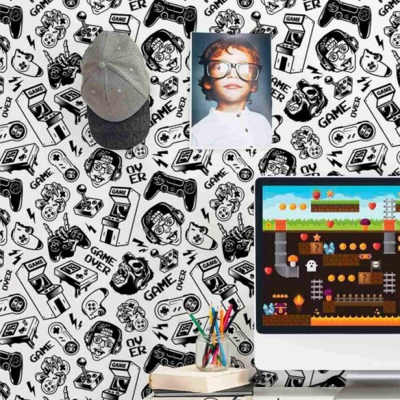 Papel De Parede Adesivo Geek Game 2076913