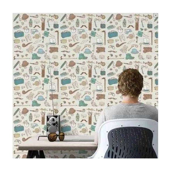 Papel de Parede Adesivo Gentleman Fashion 99192197