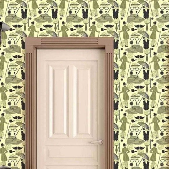 Papel de Parede Adesivo Gentleman Retrô 137050892