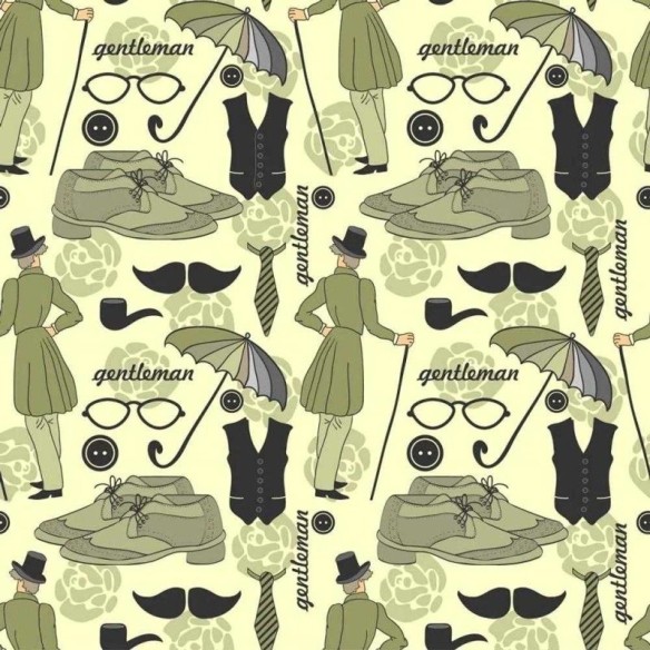 Papel de Parede Adesivo Gentleman Retrô 137050892
